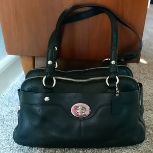 Coach Black Cowhide Purse EUC